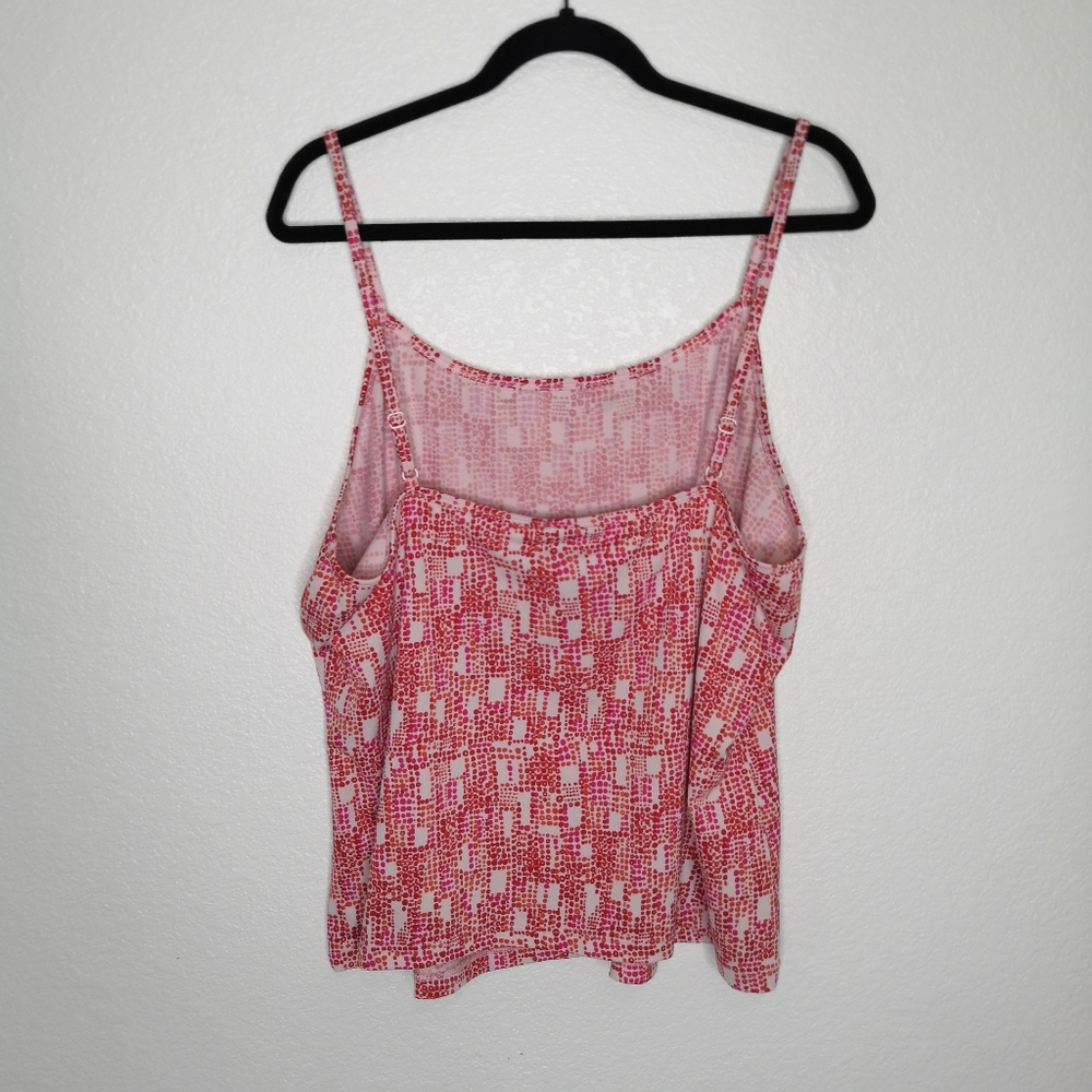 *Lane Bryant Dot Print Adjustable Strap Tank Top Stretch Plus Size Camisole - Picture 6 of 6